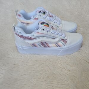 Vans Limited Edition Pride White and Pink Sneakers